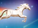Using rainbow power up in the game Using rainbow booster in Horse Racing Island