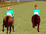 Horse Racing Thrill pushing for the win