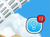 Hint button in Mahjong Wonders Solitaire Hint button in the game