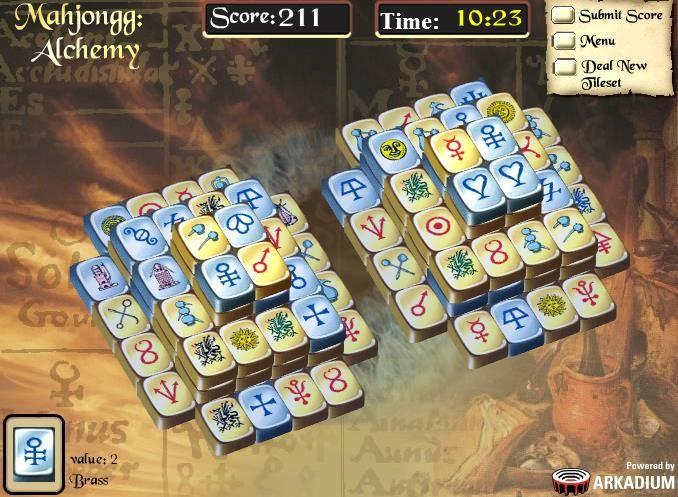 Game Mahjong Alchemy online. Play for free