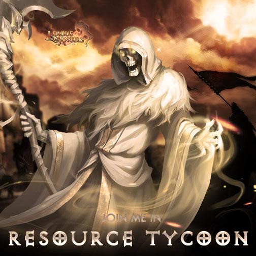 Get Skeleton Devotee from Resource Tycoon in League of Angels