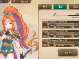 Checking out a character sheet in Echoes of Mana