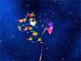 Astroflux fighting a wave of enemies