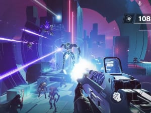 Fighting alien opponents in Destiny: Rising