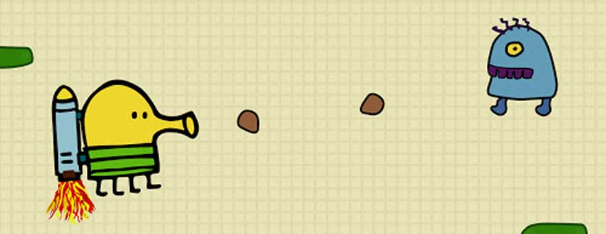 Doodle Jump from GoGy free online games - can you outjump the aliens?