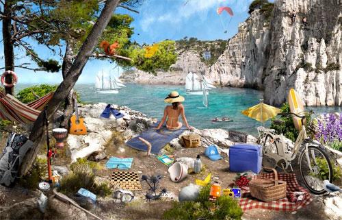 Private Beach Scene