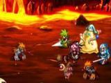 Fighting in a dungeon in Brave Frontier