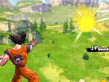 Goku fighting Krillin in Dragon Ball Legends