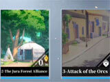 Level selection in the game Stage selection in the game