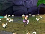 Luna Online Reborn surrounded by cute puppies