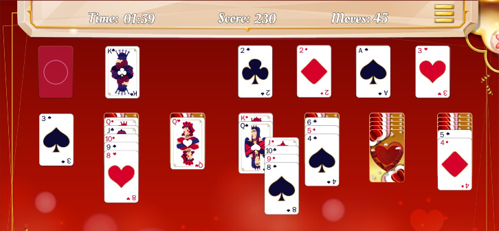 Making a connection in Valentine Solitaire