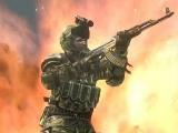 Soldier in front of explosion Soldier in front of explosion