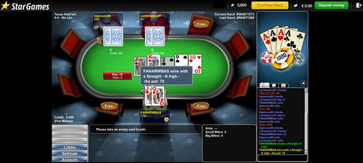 Winning a straight in Texas Hold'Em