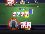 Going all-in against the opponent in Poker World Mega Billions