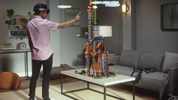 Playing Minecraft on Microsoft Hololens