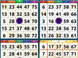 Playing with four cards in Bingo Bloon Bingo Bloon playing with four cards