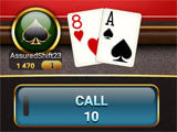 Choosing to fold or call Deciding to fold or call