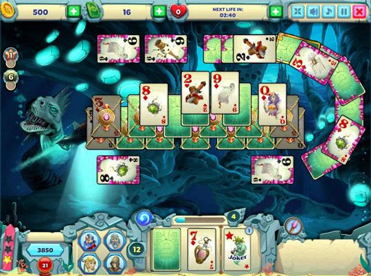 Locked Cards in Solitaire Atlantis