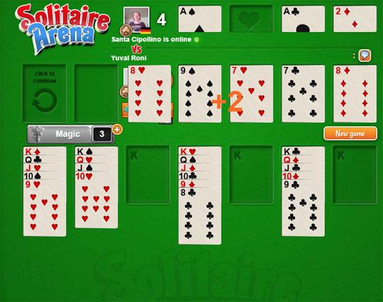 The Action of Solitaire Arena