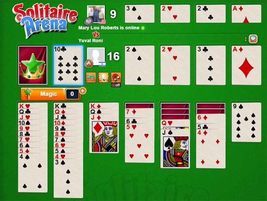 Clearing Cards in Solitaire Arena