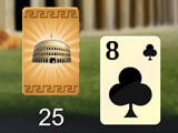 Card in hand in Ancient Rome Solitaire