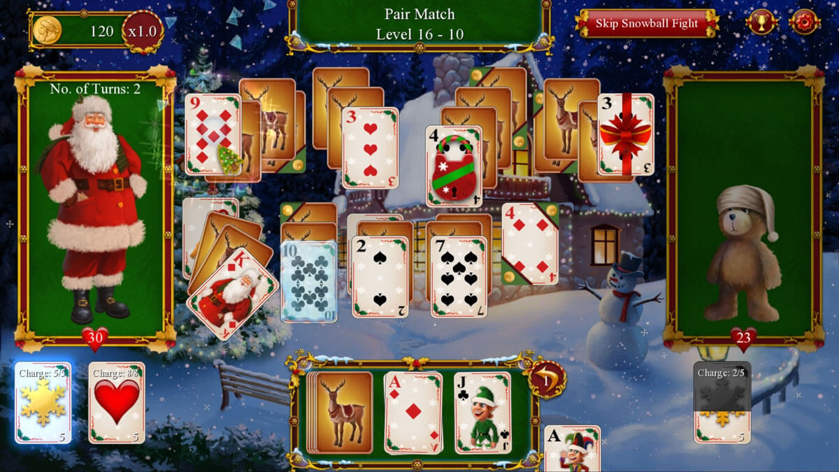 Solitaire Game. Christmas