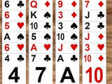 Stacking up cards Forming a deck of cards