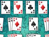 Gameplay of La Belle Lucie, with all 4 aces filled