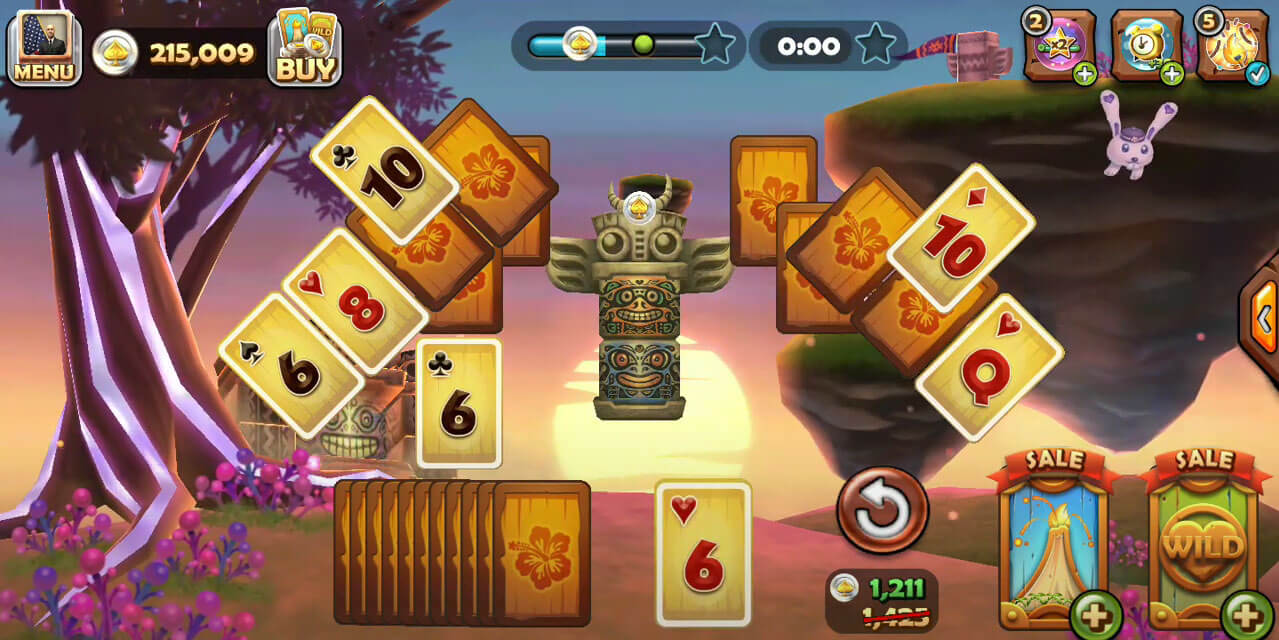 Tiki Solitaire Tripeaks - Solitaire Games Online