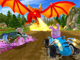 Navigating through the track in Beach Buggy Racing 2 Beach Buggy Racing 2 navigating through the track