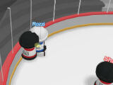 Cornering an opponent in Slapshot Cornering an opponent in Slapshot