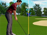 Lining up a shot in Perfect Swing Perfect Swing lining up a shot