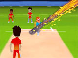 Hitting a six in Hitwicket Superstars Hitwicket Superstars hitting a six