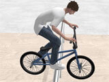 Doing stunts in BMX Space BMX Space doing stunts