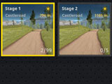 Stage selection in CarX Rally Stage selection in the game