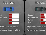 Car selection in the game Vehicle selection in th egame