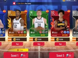 Scouting for player cards