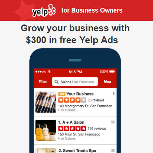 Get $300 Free Advertising Money to Grow Your Business with Yelp