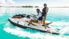 Jet skiing in the Maldives