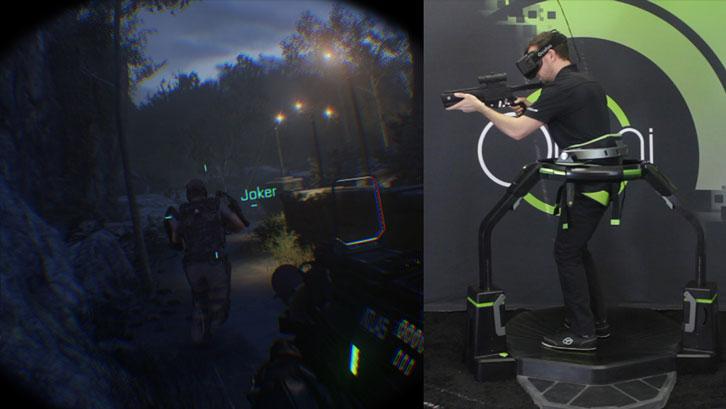 Playing Call of Duty: Advanced Warfare on Virtuix Omni