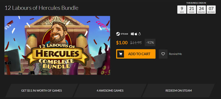 Fanatical's 12 Labours of Hercules Complete Bundle