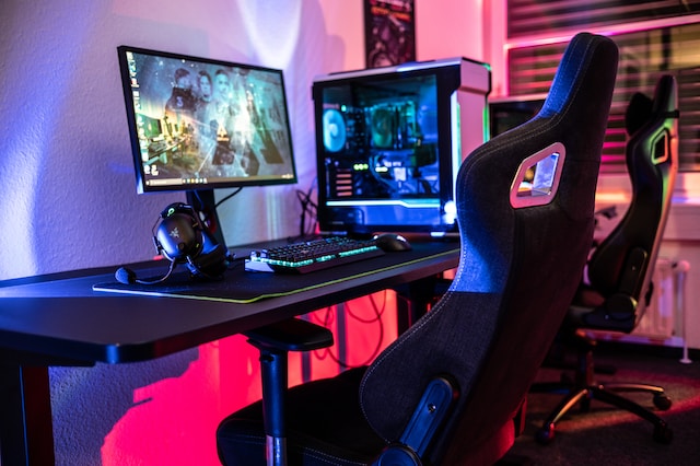 Esports chair and computer