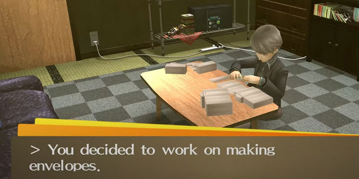 Doing a part-time job in Persona 4 Golden