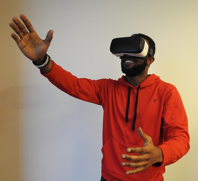 Person using a VR headset