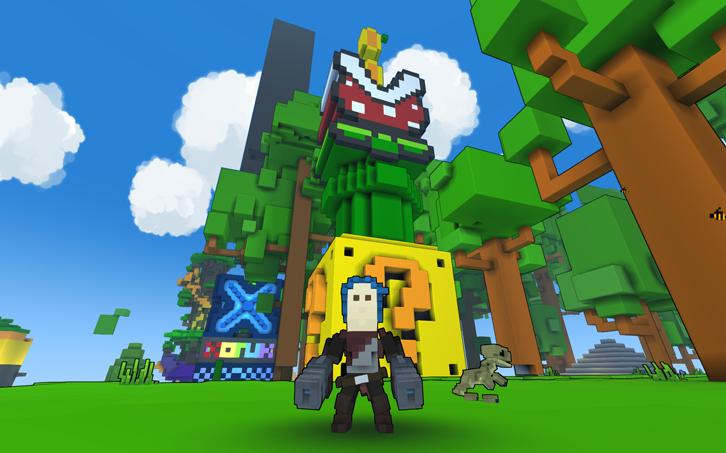 Mario-inspired creation in Trove