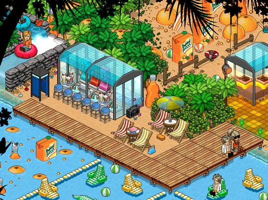 Enjoy a stunning pool in Habbo Hotel