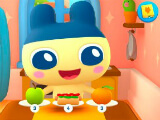 Tamagotchi eating a full meal in My Tamagotchi Forever Tamagotchi eating a full meal in My Tamagotchi Forever