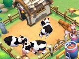 Feeding cows in Townkins: Wonderland Village Townkins: Wonderland Village feeding cows