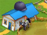 Horse Farm: Riding a horse around the Round Pen