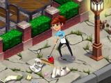 Cleaning up the Sidewalk in Diner DASH Adventures